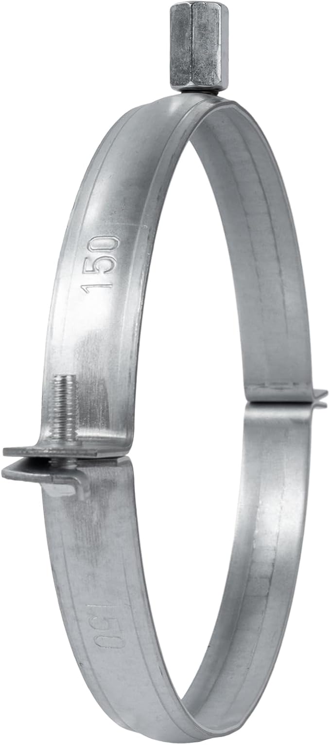 8" Inch Galvanized Pipe Hanger - Conduit Mounting Clamp - Tube Brackets - Pipe Clamps - Tube Wall Mounting Bracket Clamp - Rigid Conduit Holder - PVC and Metal Pipe Attachment Hanger