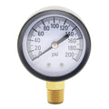 Pressure Gauge 0-200PSI 1/4" NPT Male Brass Bottom Mount 2" Dial Stainless Steel Case Universal Multifunctional