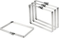uxcell 4Pcs 304 Stainless Steel Rectangular Hose Clamp, Adjustable 5.9 x 3.9 Inch Square Worm Gear Duct Pipe Tube Clamps for Ducting Bracket Cable Tray Bridge Project Systems, Silver