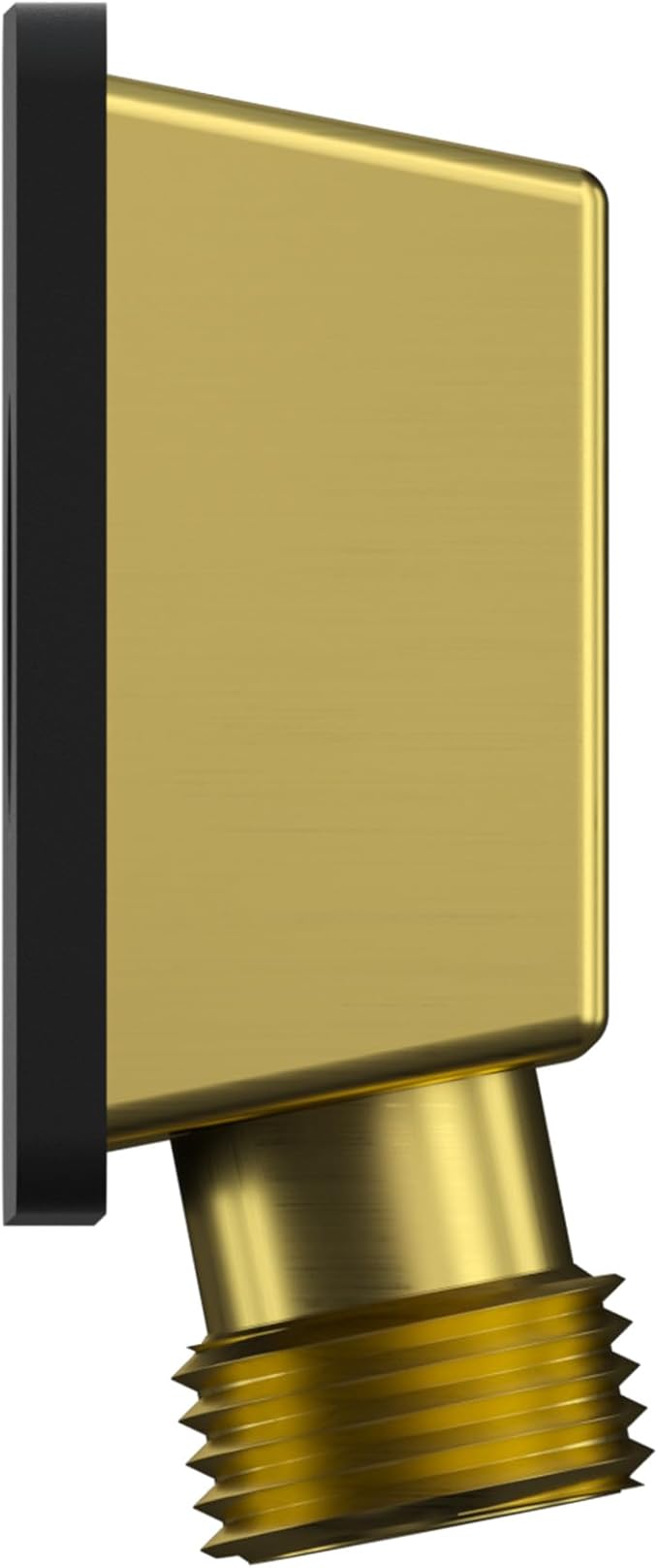 100% Brass Wall Mounted Supply Elbow, Wall Elbow for Hand Shower, Solid Brass Wall Supply Elbow, Check Valve Included (Brushed Gold)