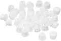 uxcell 8mm(5/16") Plastic Hole Plugs, 36Pcs Flush Type Panel Round Snap in Fastener Knockout Locking Plugs for Furniture Insert End Caps Panels, White