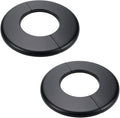 2 Pcs Wall Split Flange, ABS Round Self-Adhesive Escutcheon Plate Buckles Design for 2.5"/64mm Diameter Pipe