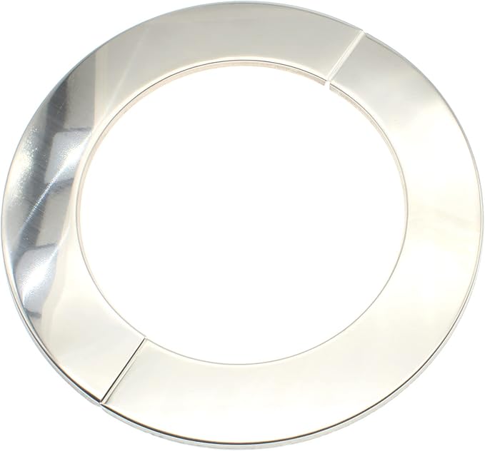 4 Pcs 4.0 Inch Wall Split Flange Stainless Steel Round Escutcheon Plate Wall-Mounted Self-Adhesive Water Pipe Cover for Water Pipe Faucet Decoration Accessories
