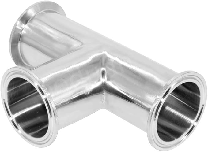 Beduan 2" Tri Clamp Tee 3 Way Stainless Steel 304 Sanitary Fitting (51mm Pipe OD)