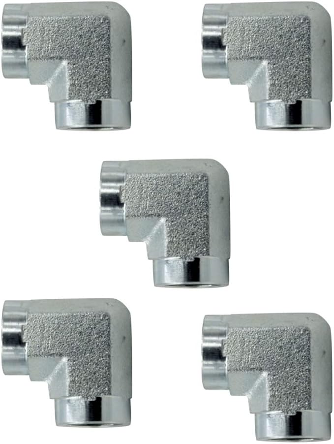 1" NPTF Female x 1" NPTF Female 90 Degree Pipe Elbow/Corner Hydraulic Fitting (5-PACK) | 5504-16-16