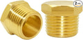 Joywayus 3/4" NPT Male Pipe Plug Outer Hex Head Plug Brass Pipe Fitting (Pack of 2)