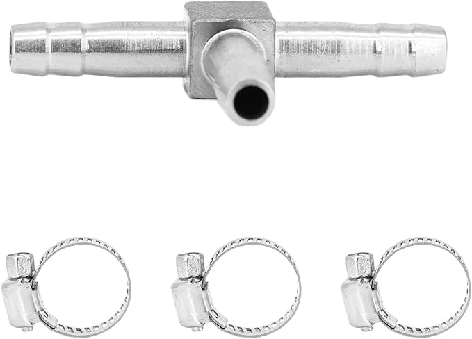 Stainless Steel 1/4" Hose Barb Tee 3 Way T Shaped Barbed Co2 Splitter Fitting