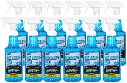 Leak Bubbles Blue 1 qt HVACR, Gas & Tire Leak Detector Spray 12PC