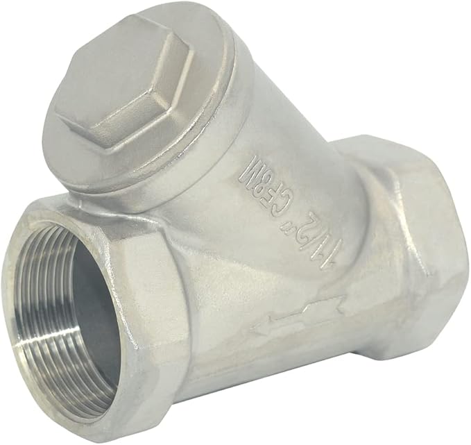 1-1/2" WYE Strainer Mesh Filter Valve,800WOG Y-Spring NPT Female Check Valve,Stainless Steel SS316 CF8M