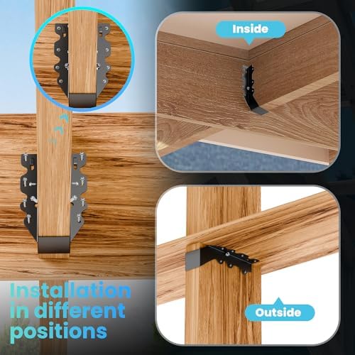 25 pcs 2x8 Joist Hangers Black 18 Gauge Face Mount Joist Hangers , 2x8 Brackets Fits Truss Connectors,Rafter Brackets for Floor Deck and Ceiling Joists Q235B Steel Black Powder Coated