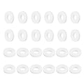 MECCANIXITY PTFE Flat Washers, 24Pack 12mm OD 5mm ID 2mm Thick Sealing Spacer Gasket Ring for Faucet Pipe Hose Bolt Machinery, White