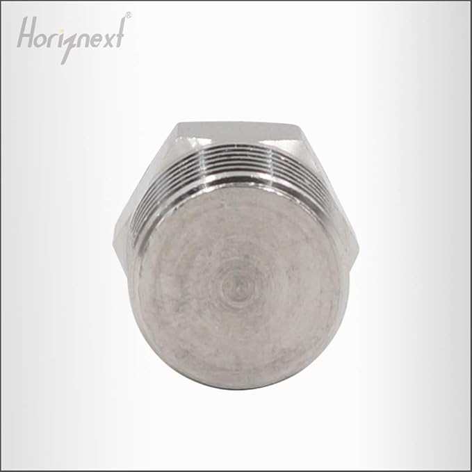 npt 3/8 stainless steel Male Thread hex Head water Pipe Plug, adapt to cap brass socket fitting manifold nut (Pack of 4)