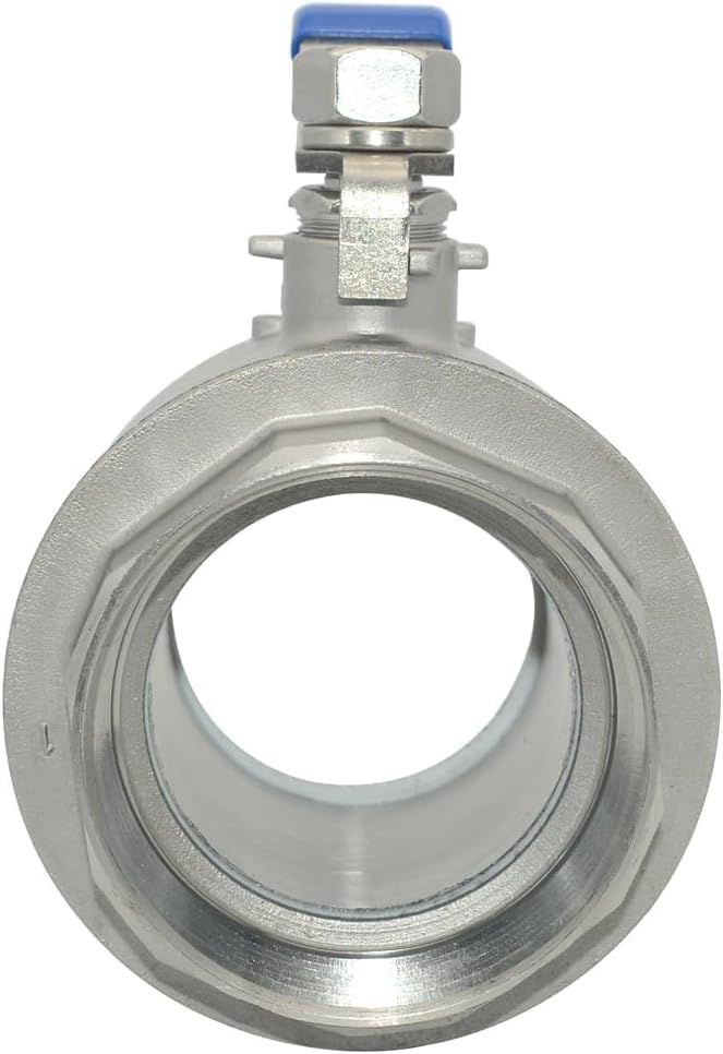 VARMHUS NPT Female 316 Stainless Steel Full Port Ball Valve Vinyl Handle WOG1000 (3")