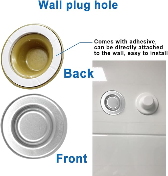 2Pcs 3"Pipe Wall Hole Covers,Water Pipe Cover Escutcheon Caps Plumbing Caps,Self-Adhesive Plugs Round Shower Pipe Caps for Concealing Wall Bathroom Faucet Toilet AirConditioner Holes Decoration,Silver