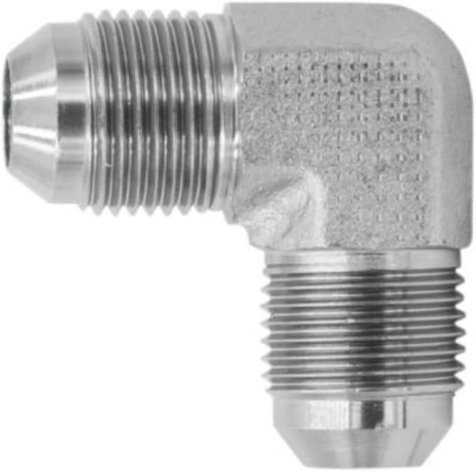 3/4" JIC Male x 3/4" JIC Male 90 Degree Elbow/Corner Hydraulic Pipe Adapter Fitting (5-PACK) | 2500-12-12