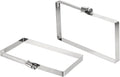 uxcell 2Pcs 304 Stainless Steel Rectangular Hose Clamp, Adjustable 5.9 x 3 Inch Square Worm Gear Duct Pipe Tube Clamps for Ducting Bracket Cable Tray Bridge Project Systems, Silver