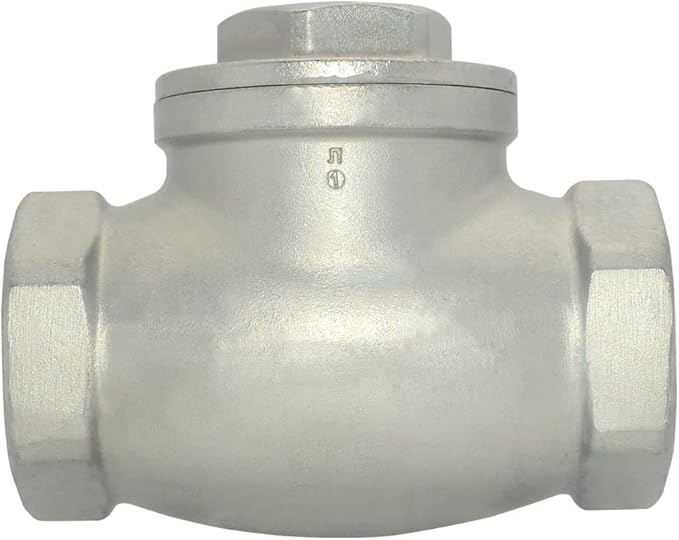 1-1/2" Stainless Steel SS316 Swing Check Valve,NPT Female x Female Thread,WOG 200 PSI PN16 CF8M