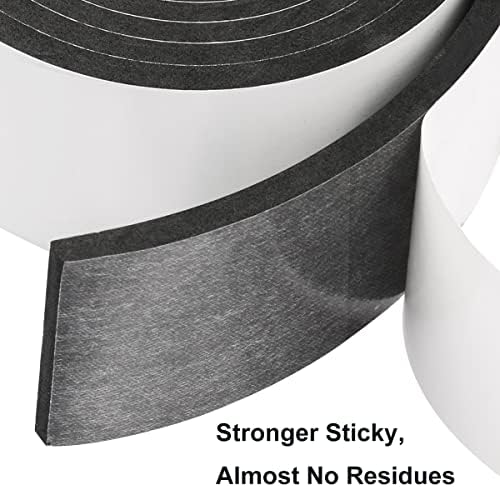 2 Rolls Seal Foam Tape, 2'' W x 1/4'' T Weather Stripping Close Cell Door Sealer, Single Sided Weather Strip, Total 13 Feet Long…