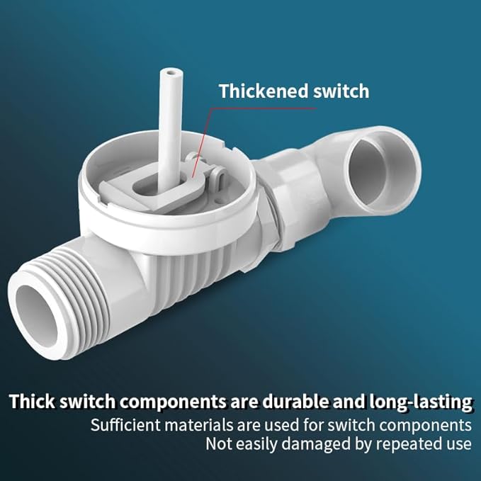 1 Pack 1/2 Float Valve for Water Tank,Aquapulse Water Float Automatic Water Level Control Aqua Pluse Trough Blue Plastic Float Valve Switch for Pool,Pond,Livestock(Top inner)
