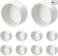 6 Pcs 3" PVC External End Cap Fitting, SCH40 Furniture Grade PVC Pipe Plug Adapter, Pipe Cover Fittings for DIY Project, Irrigation System, Plumbing Framework, Garden Structures