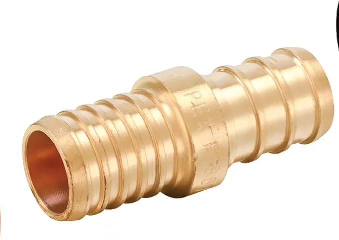 10-Pack EFIELD 1/2" Pex X 1/2" Polybutylene Transition Brass Coupling with Rings For Connect Pex and PB Pipe,(PEX1807495)