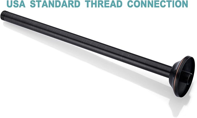 BESTILL 16 Inch Ceiling Mount Rain Shower Head Arm and Flange, Oil Rubbed Bronze