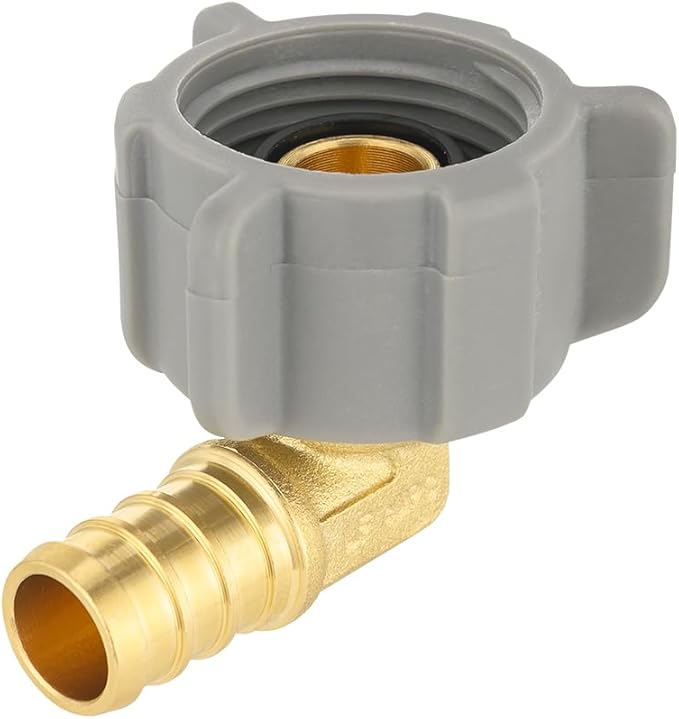 (Pack of 5) EFIELD 1/2 Inch Pex X 7/8 Inch Toilet BC (Ballcock) Swivel Female Elbow Adapter, Brass Plumbing Fittings,(PEX1807311-5PCS)