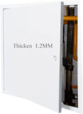 Fengze Thicken 0.048 Inch Steel Access Door 24 x 24 Inch with 4 Long Fixing Strips White Screwdriver Latch Access Panel for Wall and Ceiling 600 x 600 mm
