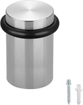 Floor Door Stopper Door Stop - Classy Solid Steel Modern Heavy Duty Door Stoppers - Floor Mount Anchor Screw - Wall Protector for Commercial Door (Stainless Steel Black, 2.0 Inch)