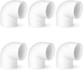 ZhiYo 1 inch PVC Fitting 90 Degree, 6-Pack Tee Elbow Connectors, Furniture-Grade SCH40 PVC Pipe Fittings for Greenhouse, Frames, Sheds, Pet Beds, Pet Enclosures, Hydroponic and Tent Structures