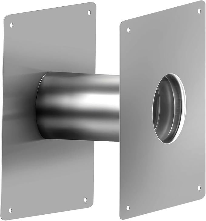 Vent Kit 3.15-inch stainless steel ventilation wall sleeve, extendable, for indoor gas tankless water heaters，for ventilation pipes under 3 inches.