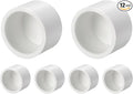 12Pcs 1 1/2" PVC External End Cap Fitting, SCH40 Furniture Grade PVC Pipe Plug Adapter, Pipe Cover Fittings for DIY Project, Irrigation System, Plumbing Framework, Garden Structure