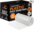 Xpose Safety Clear Plastic Sheeting 10 Pack – 20' x 100' Rolls – Heavy Duty 4 Mil Poly Sheet – Waterproof, Dustproof, Vapor Barrier – for Construction, Painting, Industrial Use