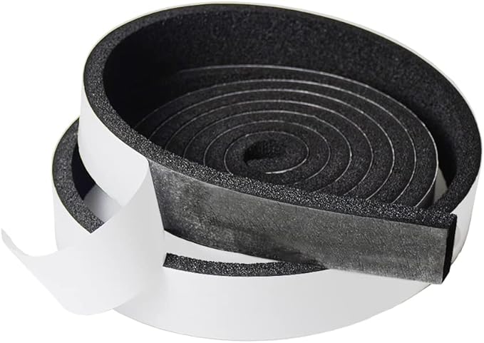 DOBTIM Pipe Insulation Foam Wrap Tape, Self Adhesive with High Resilience for Pipe Insulation Wrap 13 Ft x 2 Inch Wide x 1/2 Inch Thick