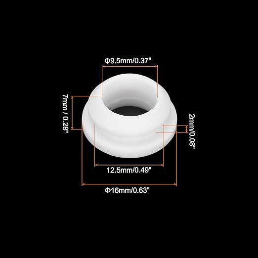 MECCANIXITY 20Pcs Snap Silicone Rubber Grommet Plug Mount Dia 12.5mm ID 9.5mm Narrow Groove Width 2mm Seal Anti-Scratch Sleeves for Electrical Box Cable Pipes White