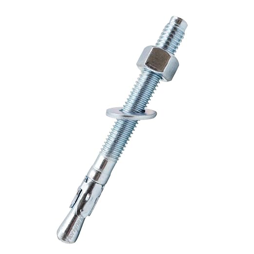3/8" x 5" Wedge Anchor, for Cement and Concrete only, zinc-Plated Carbon Steel Screws and lag Bolts （ 50 pcs