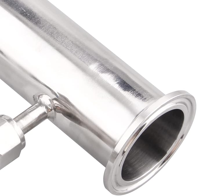 DERNORD SS304 Sanitary 1.5" Tri Clamp Adjustable Pressure Relief Safety Valve with Pressure Gauge