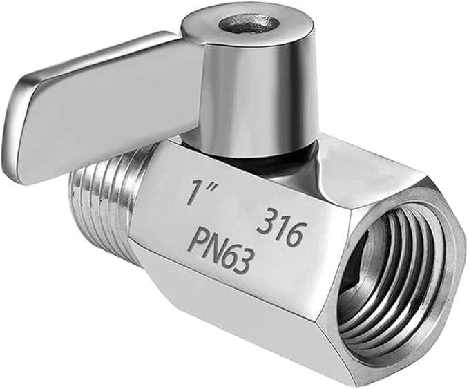 316 Stainless Steel Mini Ball Valve Shut Off Valve 1" NPT Male Female Thread Pipe Fitting Connector for Water Gas Oil