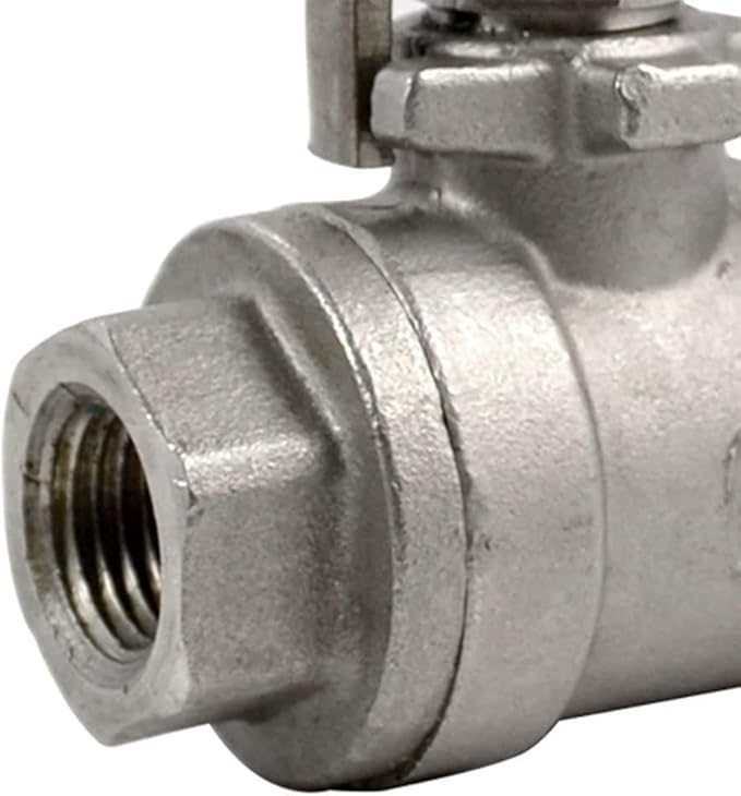 VARMHUS NPT Female 316 Stainless Steel Full Port Ball Valve Vinyl Handle WOG1000 (1-1/4")