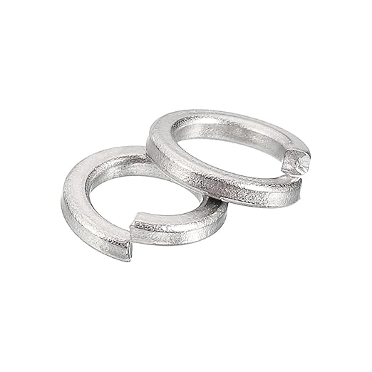 uxcell 80 Pcs Spring Lock Washer, M6 Split Lock Washer Assortment 316 Stainless Steel Lock Washers for Screws Bolts Nuts, Silver
