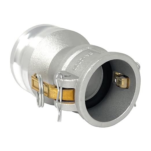 Gloxco Aluminum Type DA Cam and Groove Hose Fitting, Reducer, 2" Female Camlock x 3" Male Camlock (CAM-2030-DA-AL)