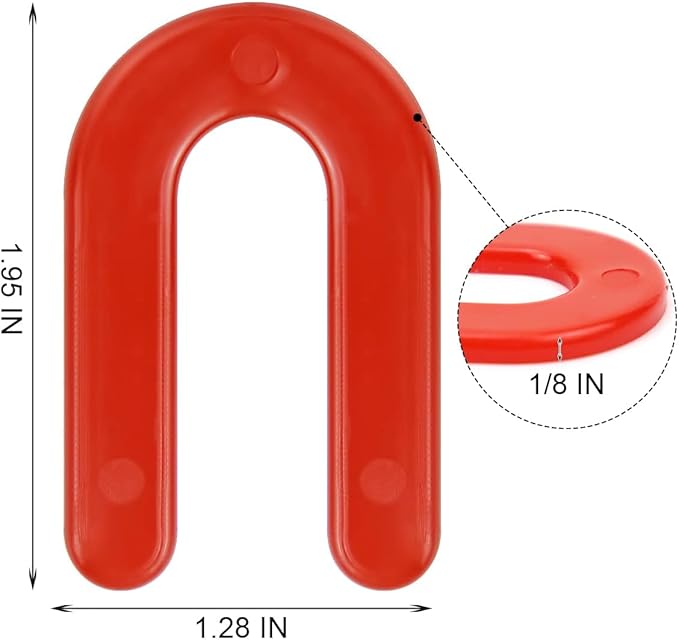 DGSL Tile Leveling System Tile Spacers 1/8 Inch, 500 pieces Horseshoe Shim U Shape Plastic Tile Leveling Clips for Various Types of Tile Leveling (Red)