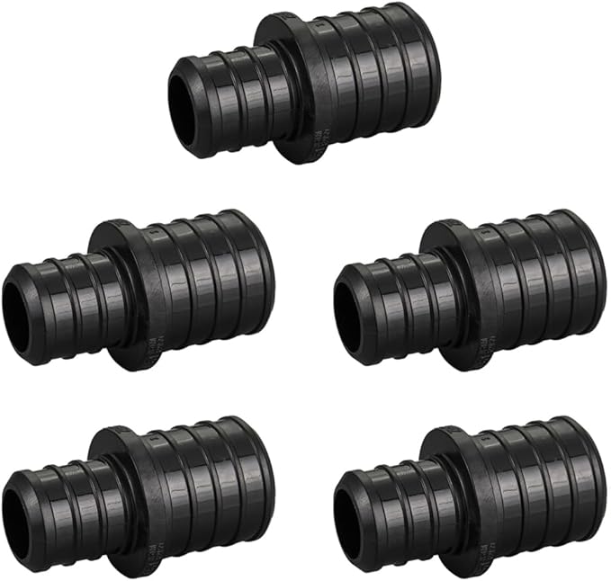(Pack of 5) Topaipe 1-3/4 Inch PEX Poly Crimp Coupling, PPSU Crimp Coupling for Pipe, Plumbing Fittings, Poly Full Flow Fittings for PEX Tubing, ASTM F2159