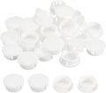 uxcell 31/32" Plastic Hole Plugs, 36Pcs Flush Type Panel Round Snap in Fastener Knockout Locking Plugs for Furniture Insert End Caps Panels, White