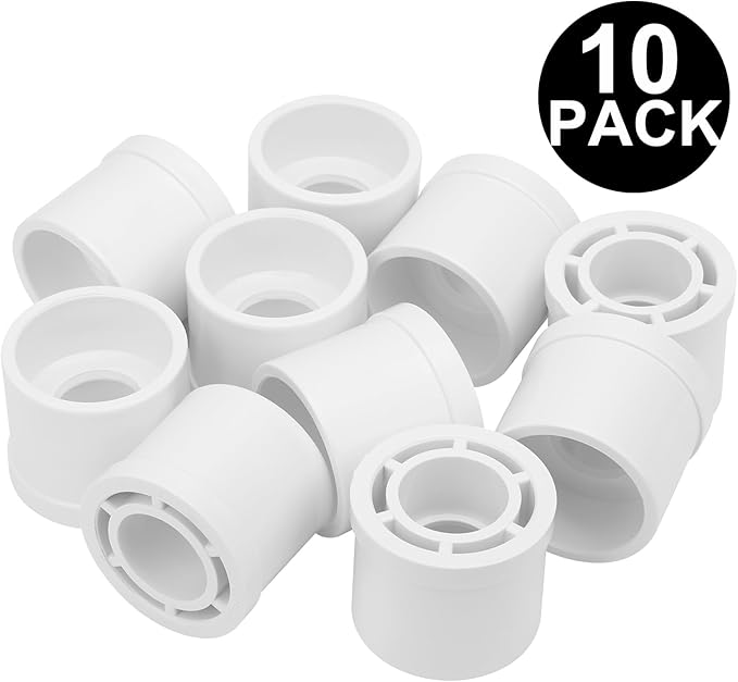 10Pack 1-1/2"x 3/4" PVC DWV Reducing Bush Adapter Pipe Fitting SCH40 PVC Reducer Bushing (Socket x Socket) PVC Pipe Reducing Bushing Fitting for Home Sewer Plumbing