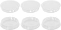uxcell 6Pcs Plastic Hole Plugs, 50mm(2") Flush Type Panel Plugs, Round Snap Knockout Locking Plugs for Furniture Insert End Caps Panels, White