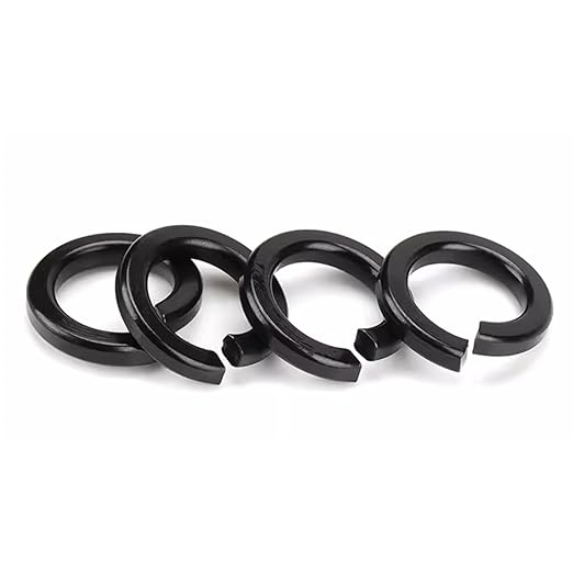 M3 Black Split Lock Washer, 18-8 (304) Stainless Steel Black Coating Spring Lock Washer 100PCS