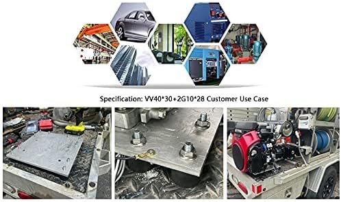 4 Pcs M8 30 x 20 mm Rubber Isolator Mounts Double Studs Shock Absorber with 8 Pcs Locknuts, Cylindrical Anti Vibration Isolation Damping Mounts for Compressors Pumps Generators Motor Engines