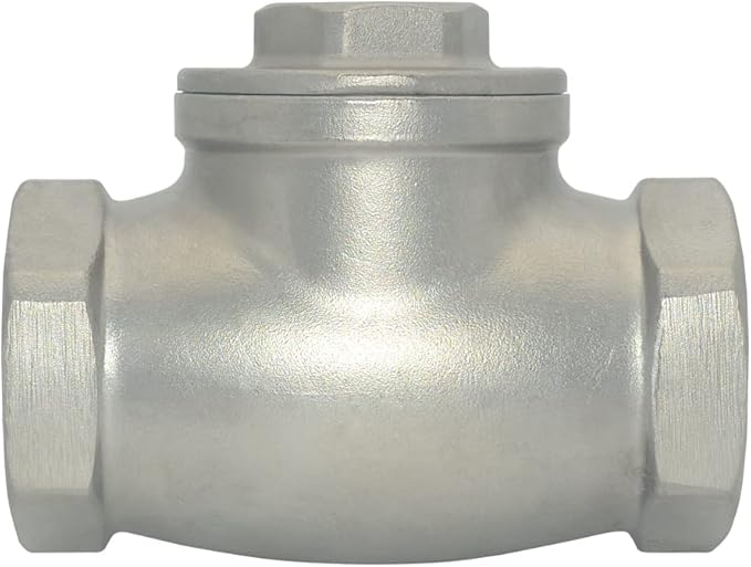 Stainless Steel SS316 Swing Check Valve,NPT Female x Female Thread,WOG 200 PSI PN16 CF8M (2")