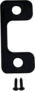 QCAA Solid Brass Deadbolt Strike Plate, Adjustable Jamb Plate, for Electronic Locks, Matte Black, 1 Pack, Made in Taiwan